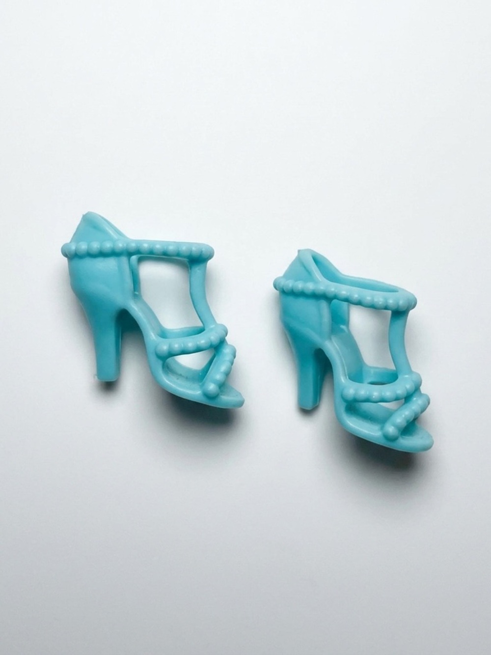 Turquoise Blue Barbie Studded Stiletto High Heels Pumps